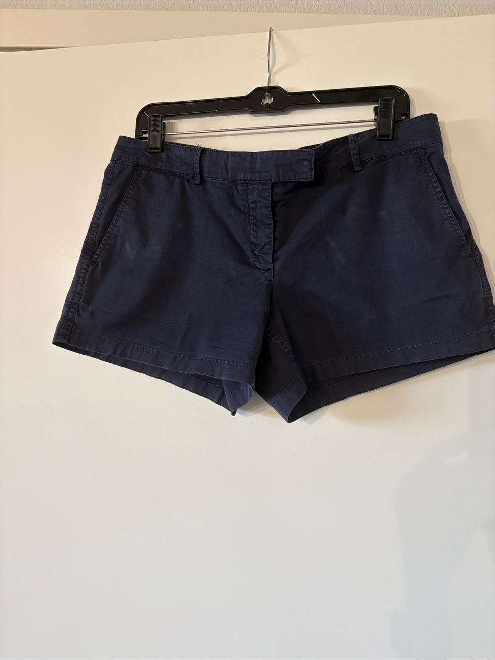 Theory Navy Cotton Blend Shorts